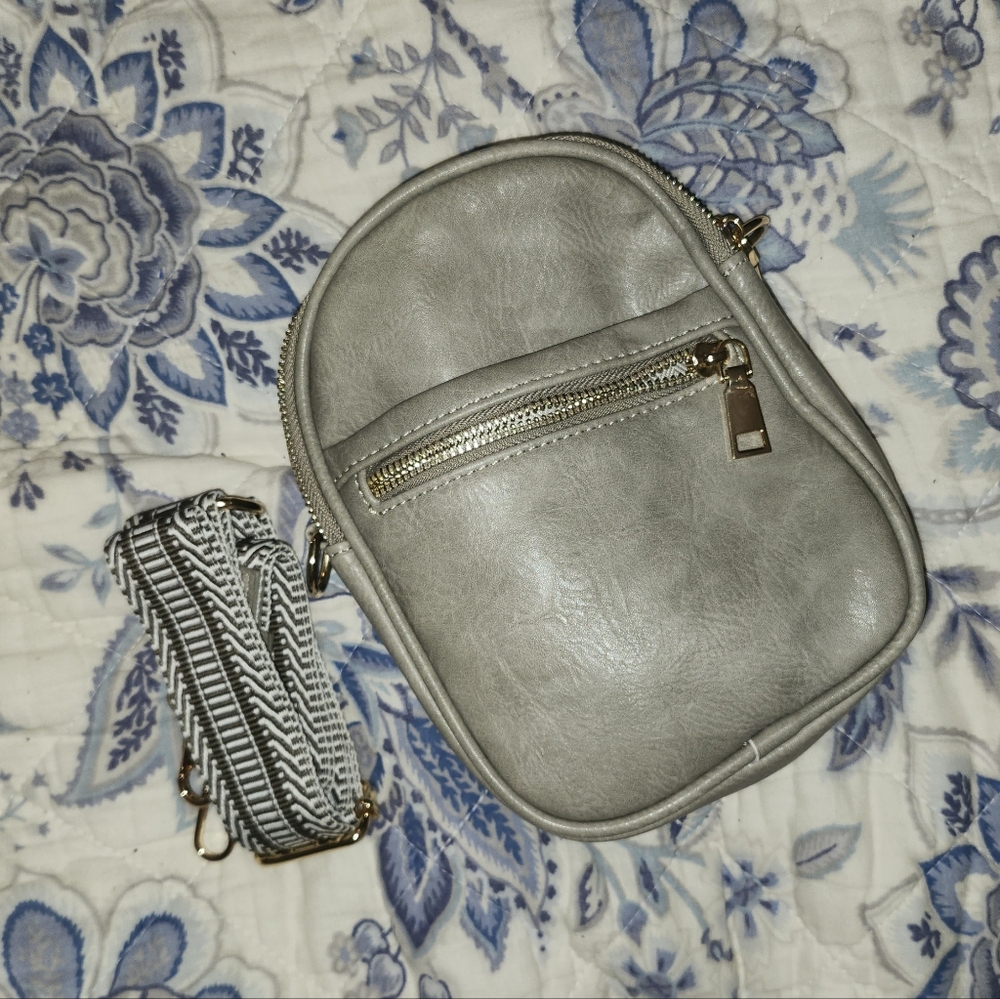 Gray Crossbody Bag